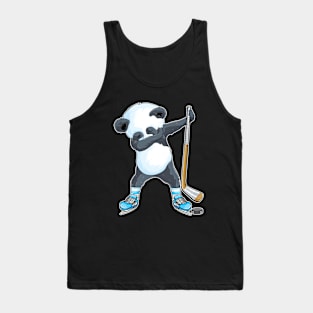 Dabbing panda Ice Hockey panda Kids Boys funny ice Hockey Tank Top